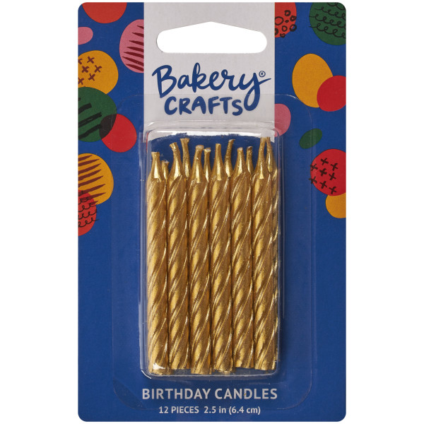 Gold Smooth & Spiral Candles