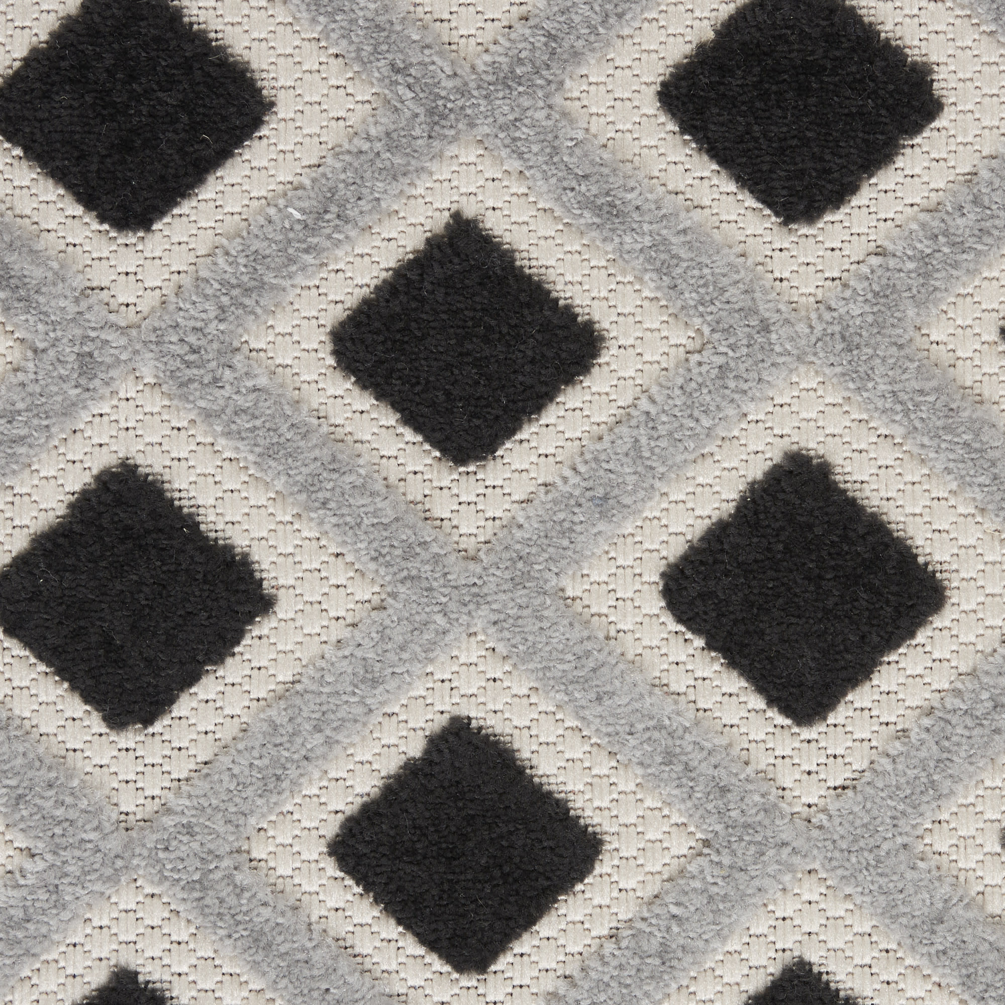Nourison Aloha 5'3" x 7'5" Black White Modern Rug