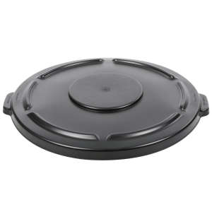 Rubbermaid Commercial, BRUTE®, Self-Draining, Round, Plastic, 55 gal, Black, Receptacle Lid
