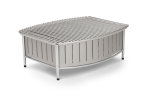 Large contoured buffet station with wire grill in natural