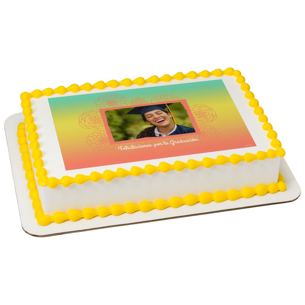 Image Cake Felicitaciones por tu Graduación Floral