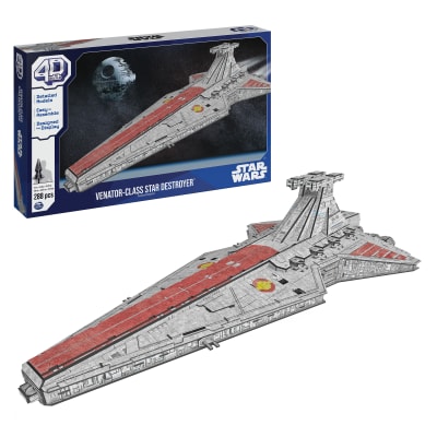 4D Build Star Wars Deluxe Venator-Class Star Destroyer 3D Model Kit, Star Wars Collectibles & Desk Decor, Adult Puzzle, Building Toys, 288 Pieces, 3D Puzzles, Gift Ideas for Ages 12 & Up