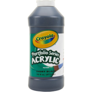 Portfolio Series Acrylic Paint, 16 oz., Ivory Black