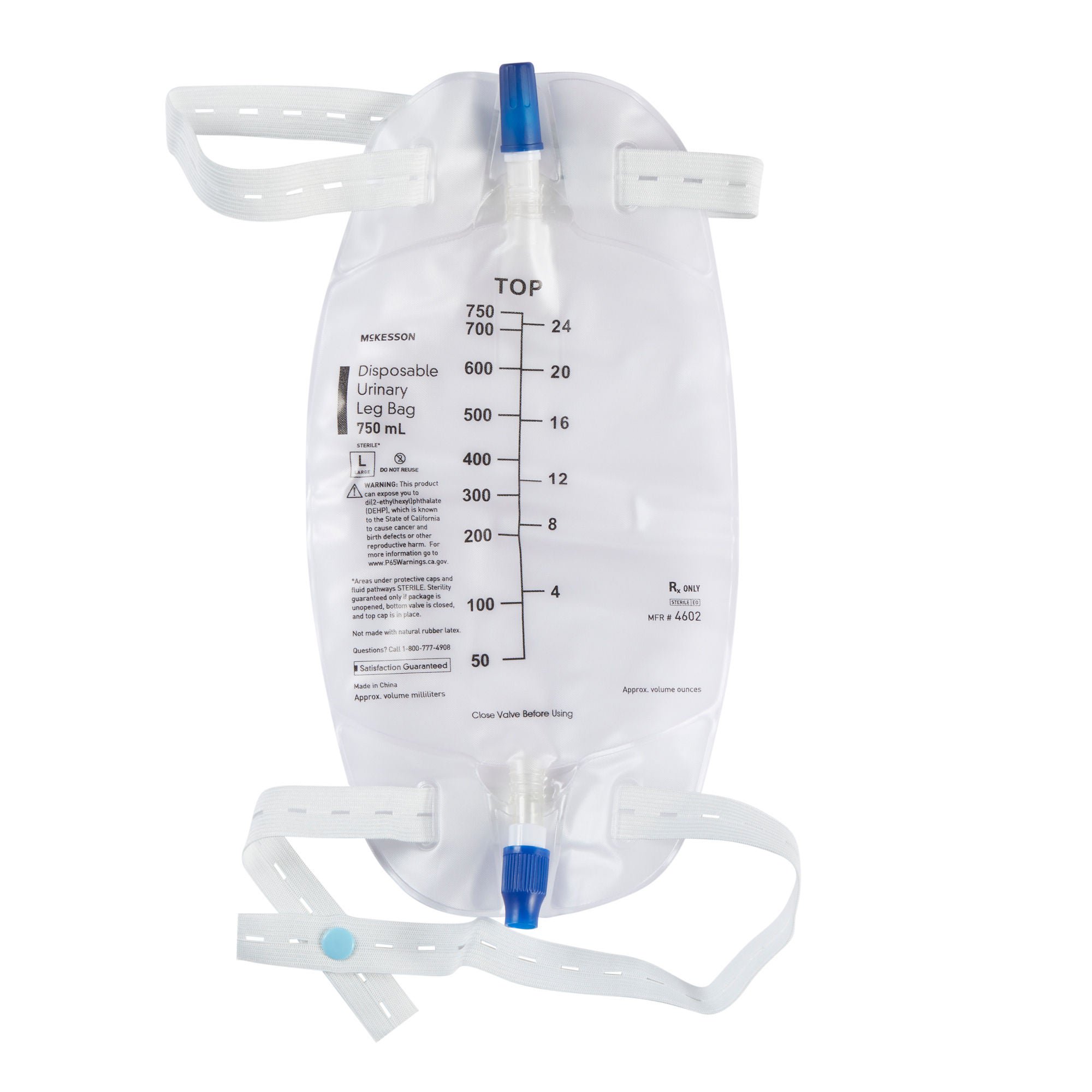 McKesson Urinary Leg Bag, 750 mL