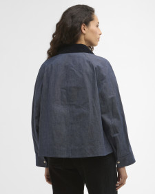 Barbour x ARKET Kokos Dry Wax Denim Jacket Blue Denim