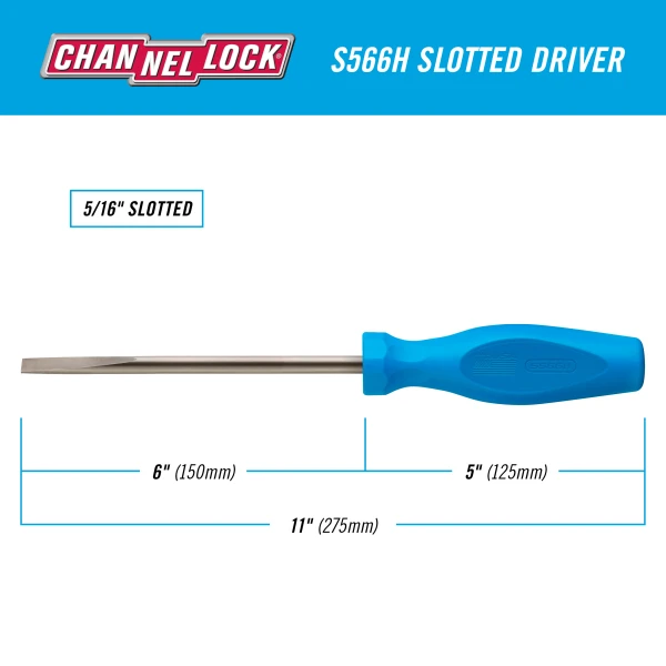 S566H Slotted 5/16 x 6-inch Professional Screwdriver
