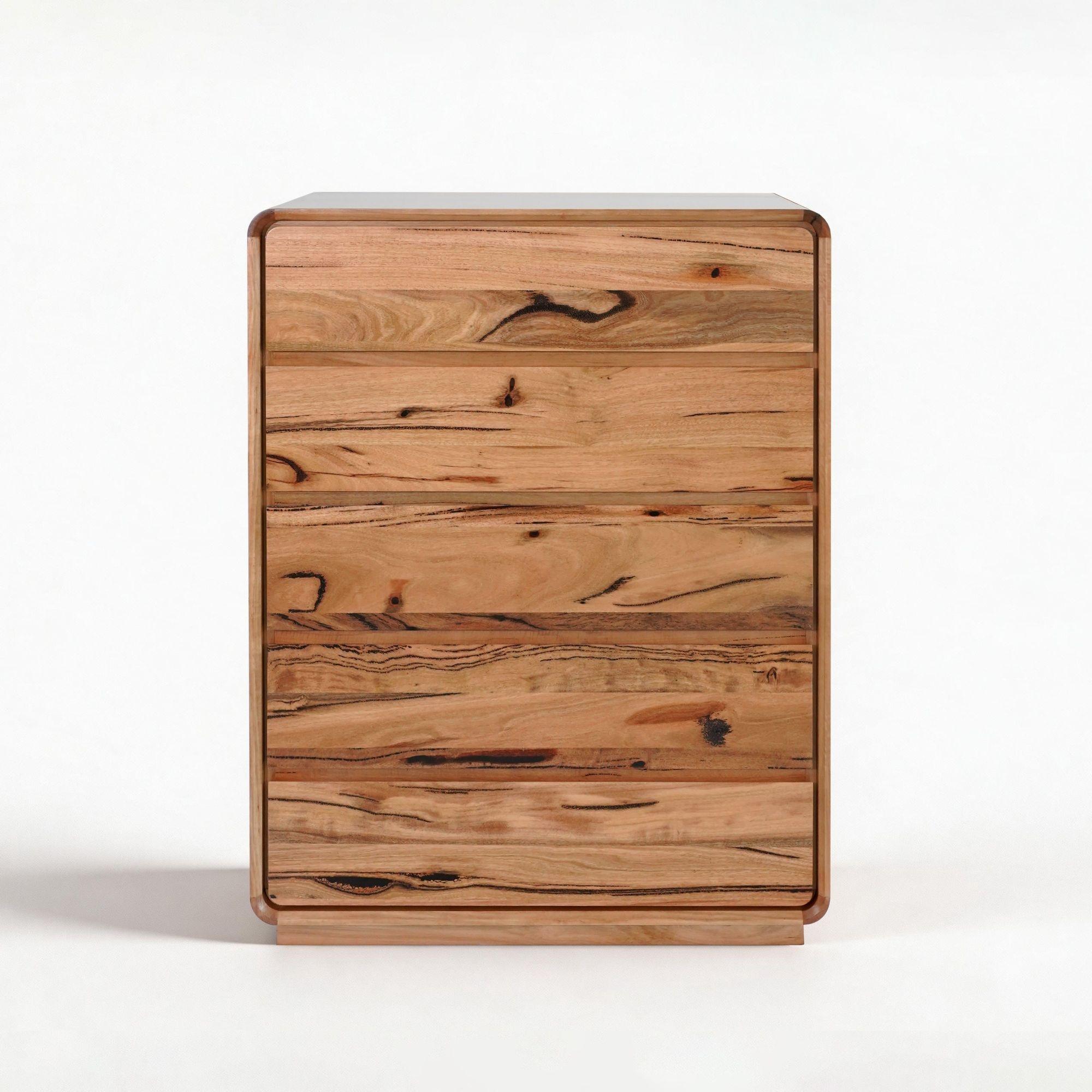 Product image of the  Macquarie Tallboy (5 Drawer), Natural from Forty Winks