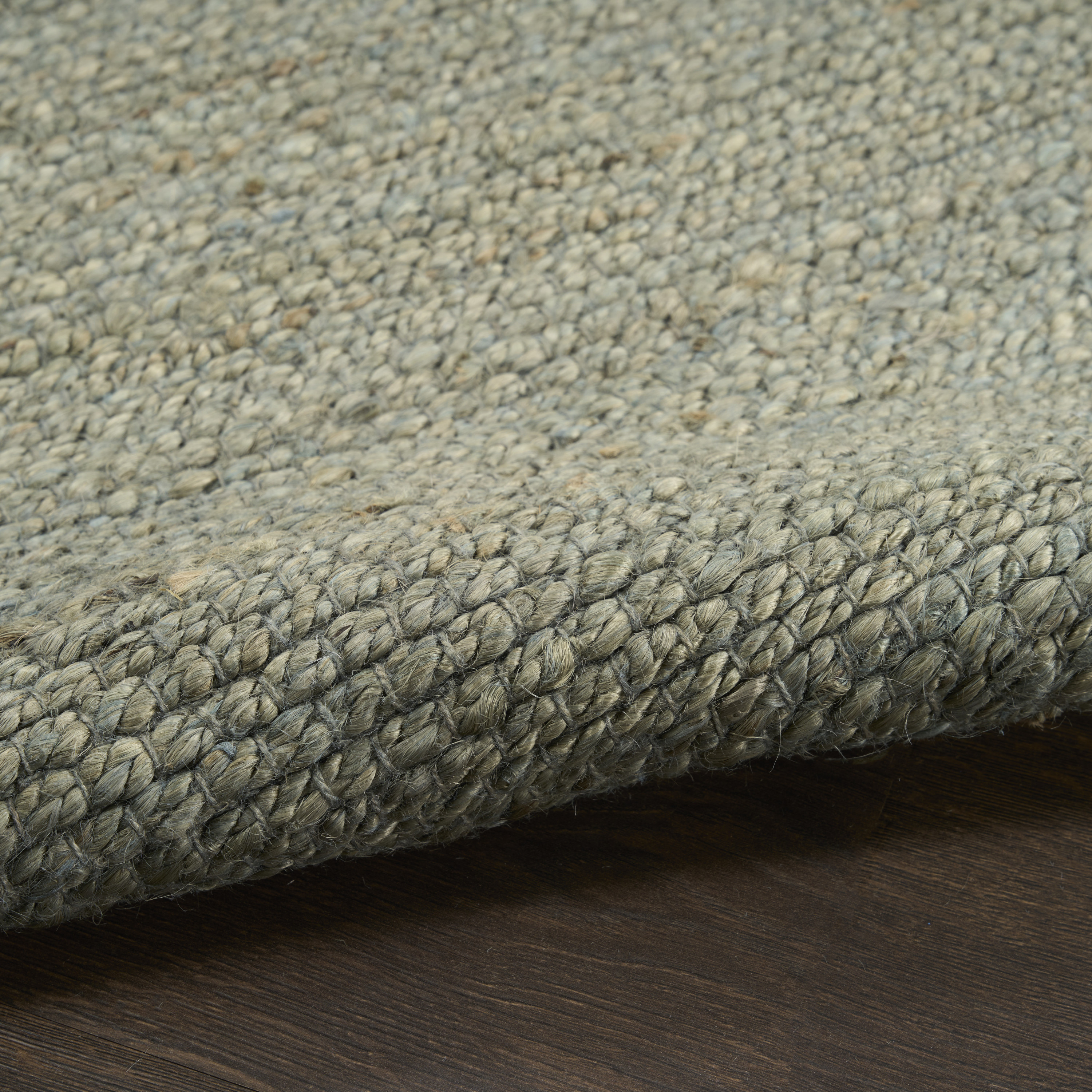 Nourison Natural Jute 4' x 6' Sage Farmhouse Indoor Rug