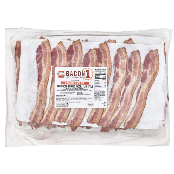 HORMEL(r) BACON 1(tm) All Natural, FC, 13/17 Style, 288 sl . C1CB - Front Center Inner Pack (Hi Res)