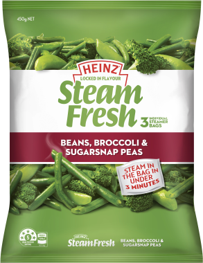 Heinz Steam Fresh® Beans, Broccoli & Sugarsnap Peas 450g