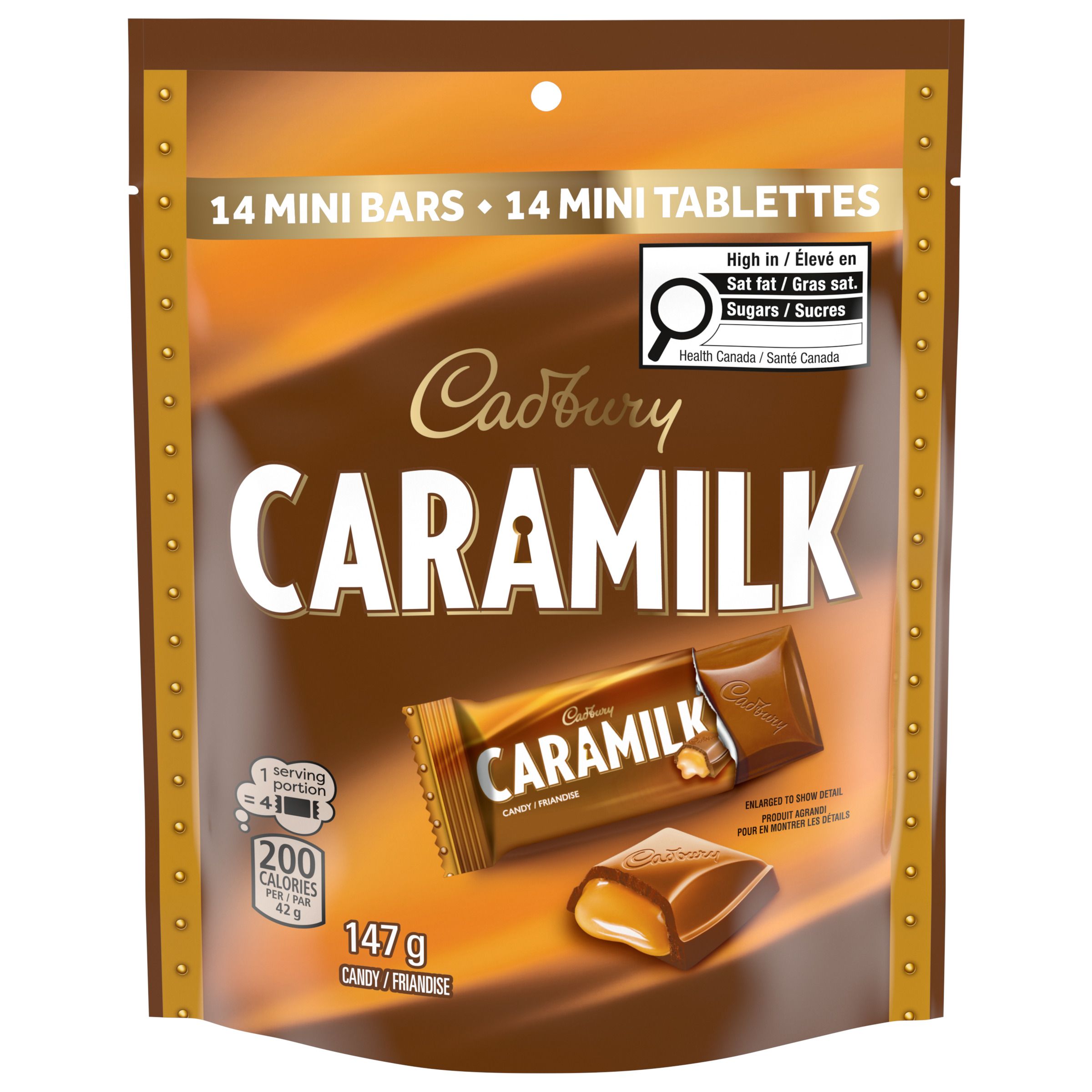 Caramilk Mini Bars, 147g, Préparé au Canada