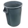 Impact, Gator Plus, 44 gal, Polyethylene, Gray, Round, Receptacle