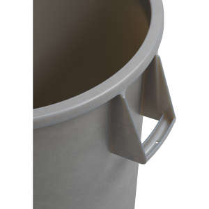 Carlisle, Bronco, Waste Container, 55 gal, Plastic, Gray, Round, Receptacle