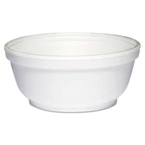 Dart, Hot or Cold Insulated Foam Bowls, 8 Oz, White