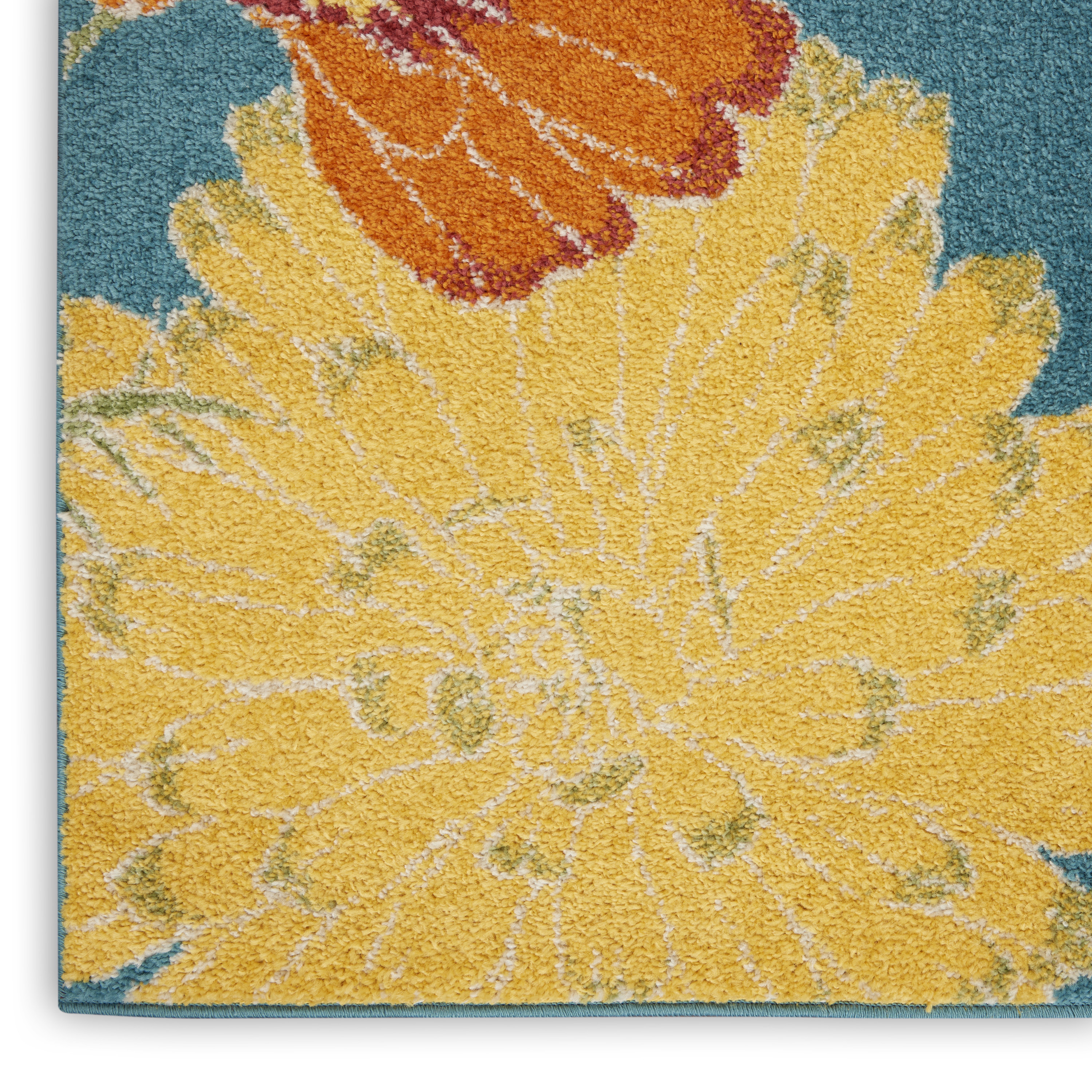 Nourison Allur 2' x 3' Turquoise Multicolor Contemporary Indoor Rug