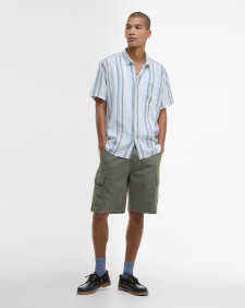 Westsand Striped Short-Sleeved Shirt Bleached Blue