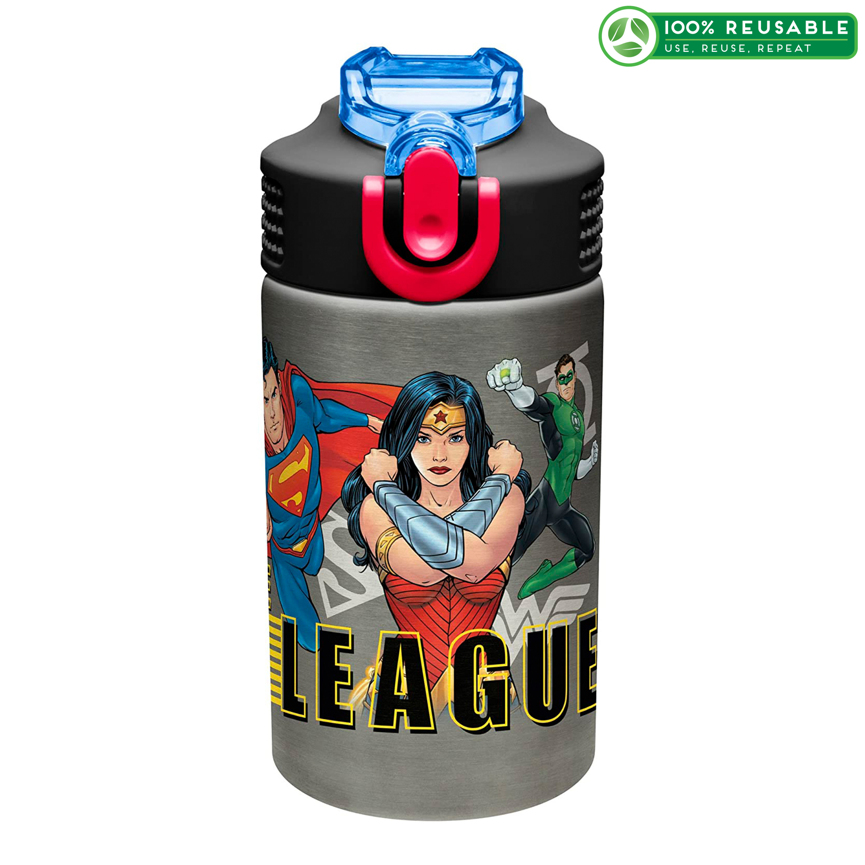 DC Comics 15.5 ounce Water Bottle, Justice League slideshow image 1 DC Comics 15.5 ounce Water Bottle, Justice League slideshow image 1