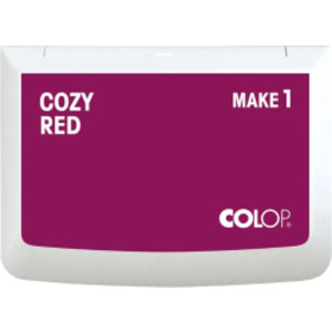 Make 1 Water-Based Acid-Free Craft Ink Stamp Pad, 3.5 x 2 Inches, Cozy Red