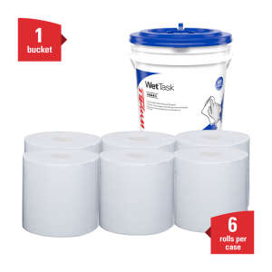 KIM06411, Kimberly Clark, WypAll CriticalClean WetTask, 1 ply, 12.00"x12.50", Synthetic, General Purpose Wipers, White