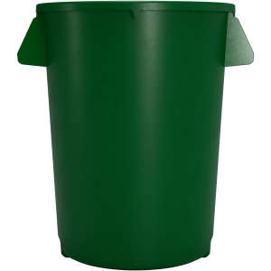 Carlisle, Bronco, Waste Bin Trash Container, 32 gal, Plastic, Green, Round, Receptacle