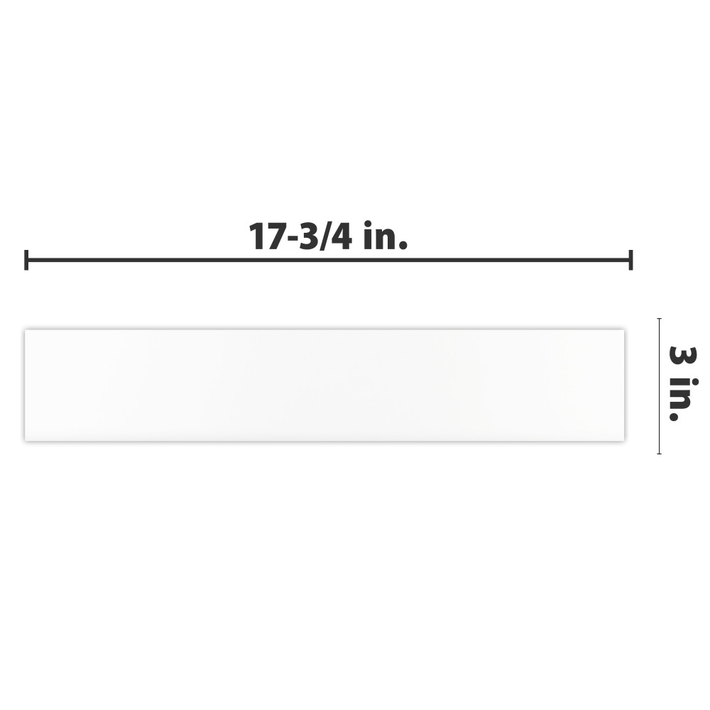 Battiscopa Matte White 3-1/8 in. x 17-3/4 in. Ceramic Wall Trim