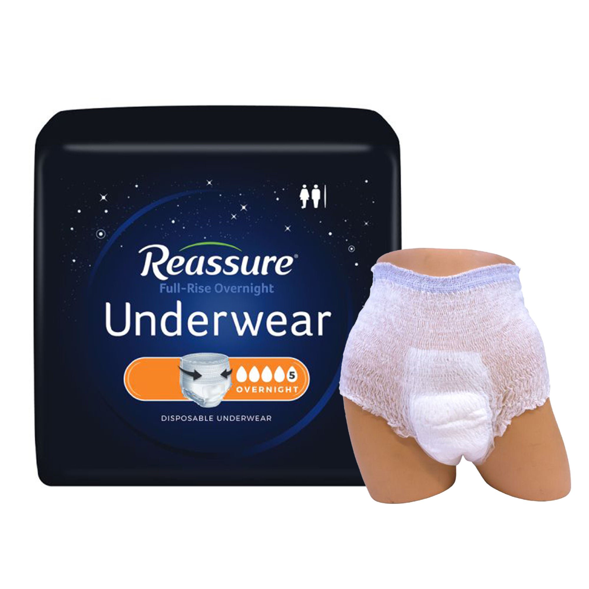 Reassure® Full-Rise Overnight Absorbent Underwear, Heavy Absorbency, Extra Large