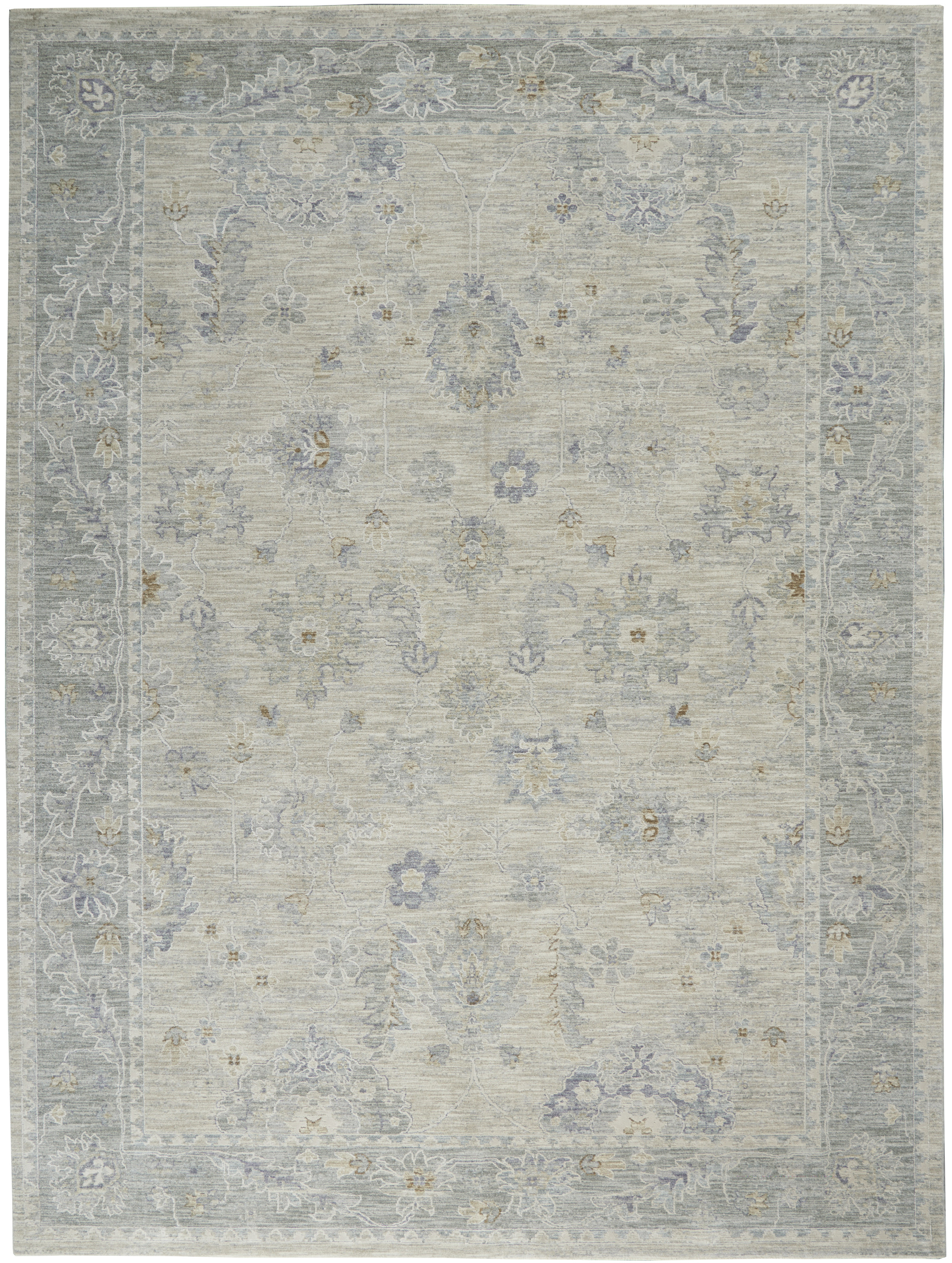 Nourison Infinite 9'3" x 12'7" Light Grey Vintage Indoor Rug