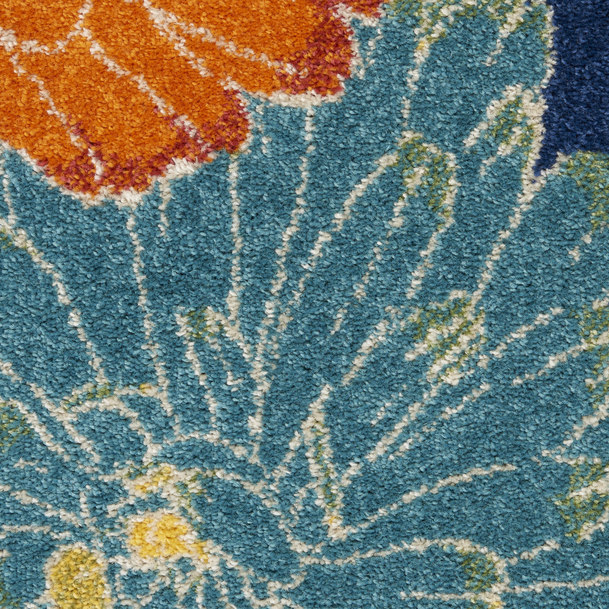 Nourison Allur 7'10" x 9'10" Navy Multicolor Contemporary Indoor Rug