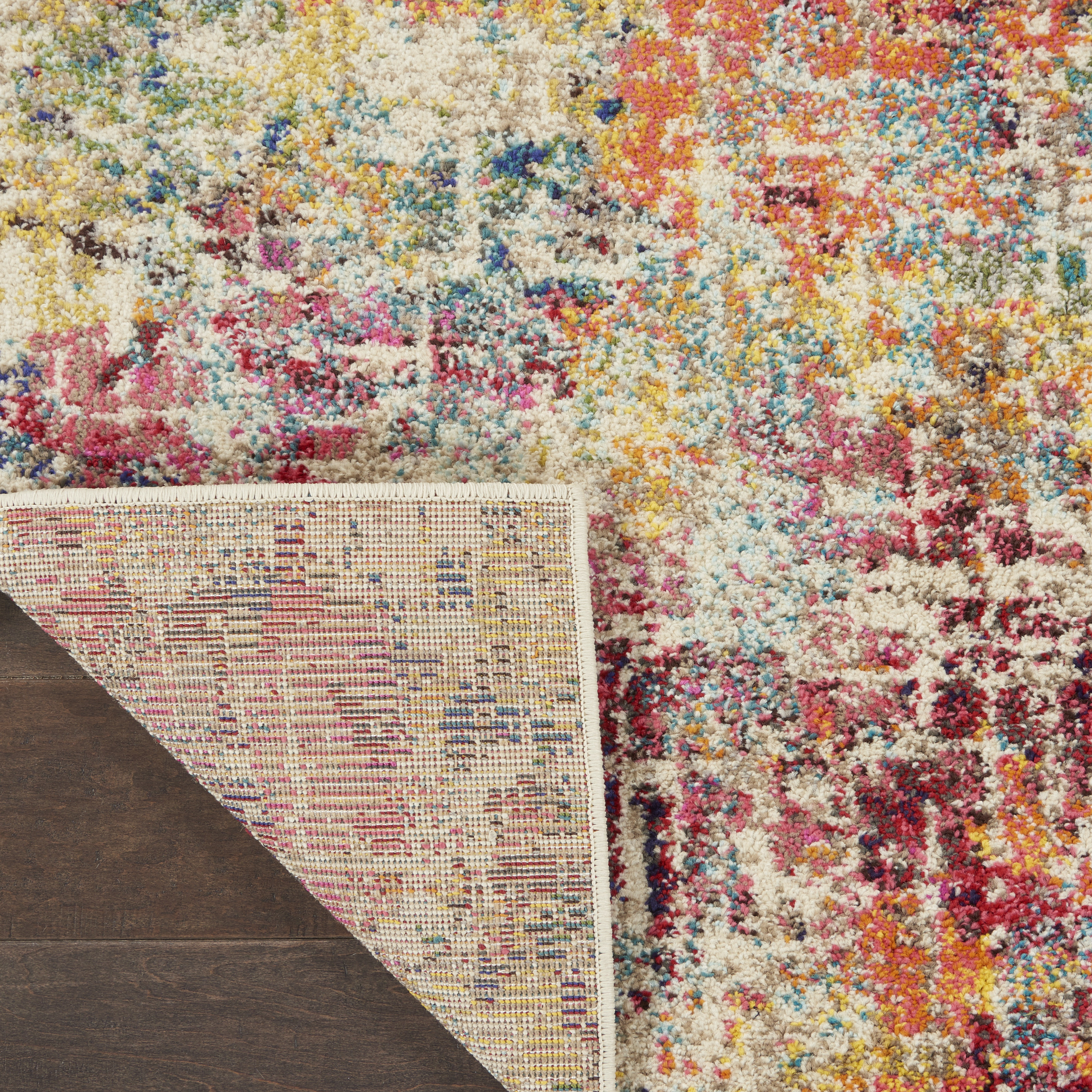 Nourison Celestial 2'2" x 7'6" Pink Multicolor Modern & Contemporary Indoor Rug