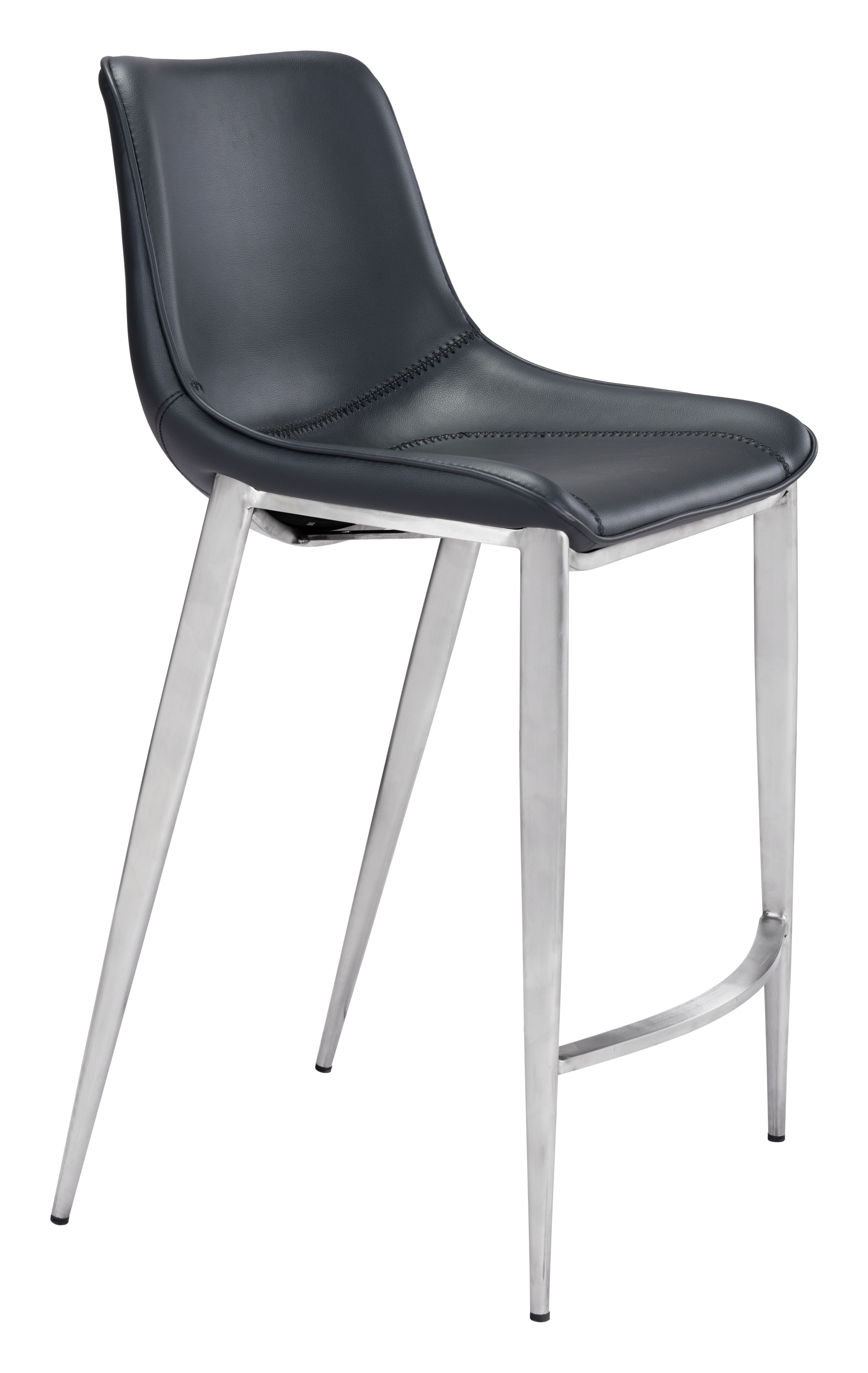 Magnus Counter Stool (Set of 2) Black & Silver product image
