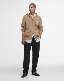 Barbour x TO KI TO Multi-Pocket Knitted Hoodie Cornstalk