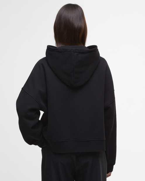 Felpa con cappuccio e chiusura a zip Lana Black