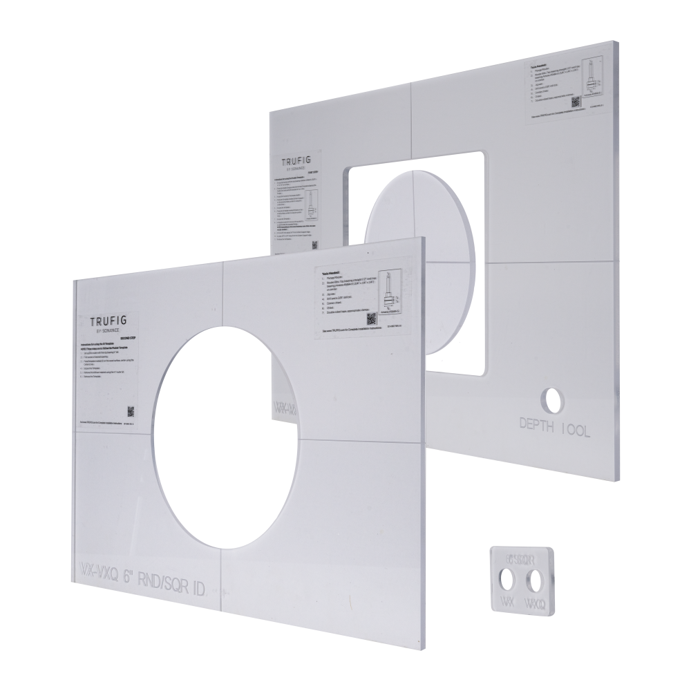 TRUFIG ROUTER TEMPLATE FOR VX-VXQ-PPX 6" SQUARE