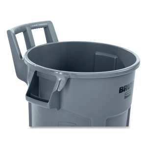 Rubbermaid Commercial, VENTED BRUTE, Wheeled, 44 gal, Plastic, Gray, Round, Receptacle