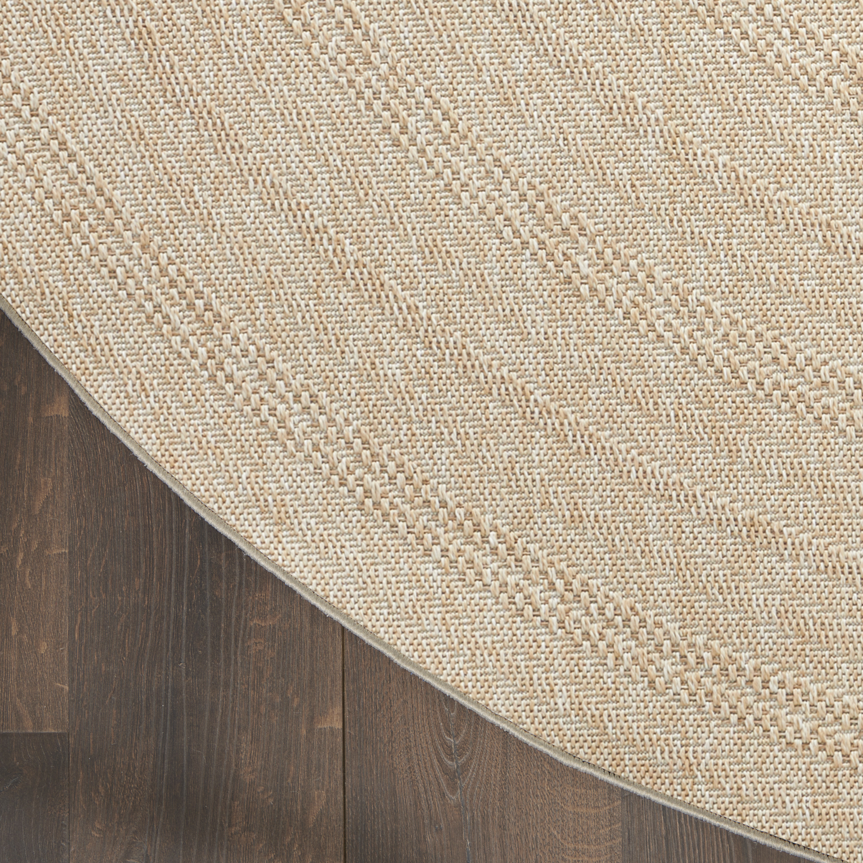 Nourison Tulum 8' x Round Cream Outdoor Rug