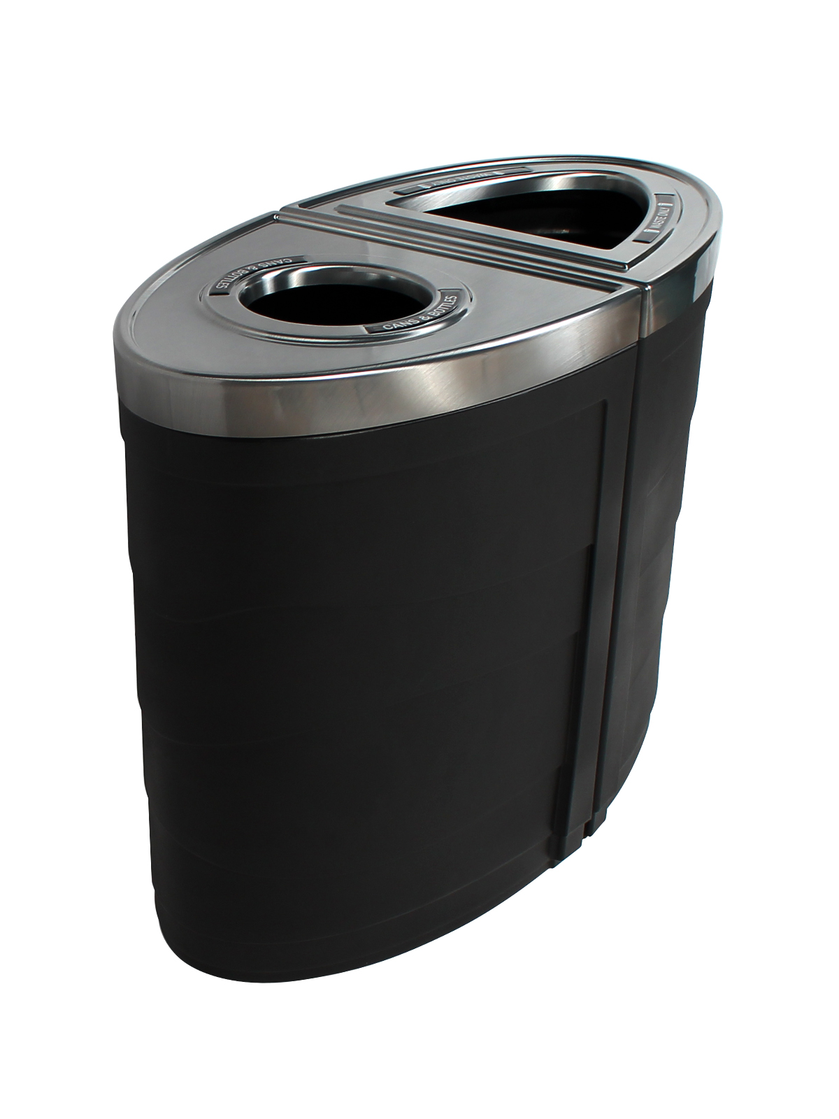 EVOLVE – Double – Kit – Cans & Bottles-Waste – Circle-Full – Black