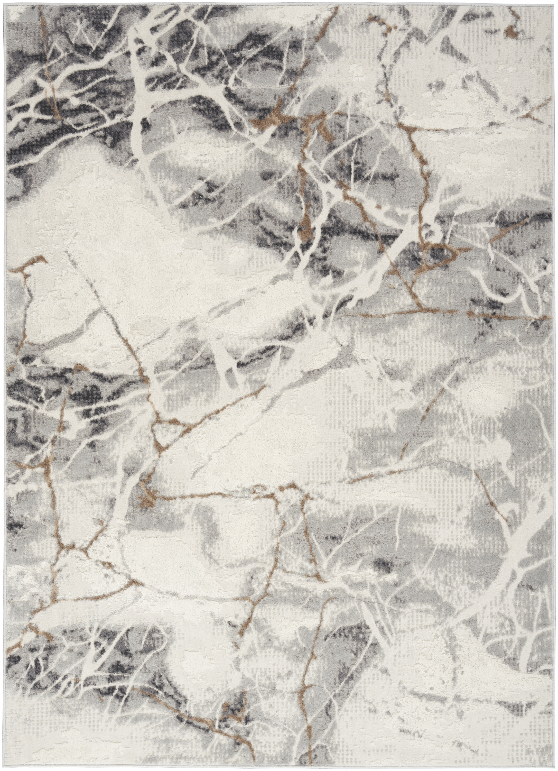 Nourison Elation 4' x 6' Ivory Grey Modern Indoor Rug