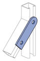 P2325 Series Flat Plate Fitting Steel Electrogalvanized 2-Hole 9/16 in. Dia. Hole 1-5/8 in. W