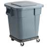 Rubbermaid Commercial, BRUTE®, 28 gal, Resin, Gray, Square, Receptacle