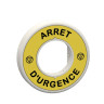 Illuminated ring Ø60 plastic yellow white or red integral LED marked ARRET D'URGENCE 24 V AC/DC