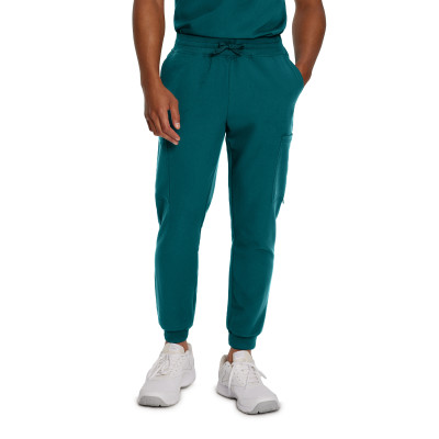 White Cross V-Tess 222 Men&#8216;s Wrinkle Resistant 6 Pocket Triple Elastic Jogger Scrub Pants WSL-White Cross