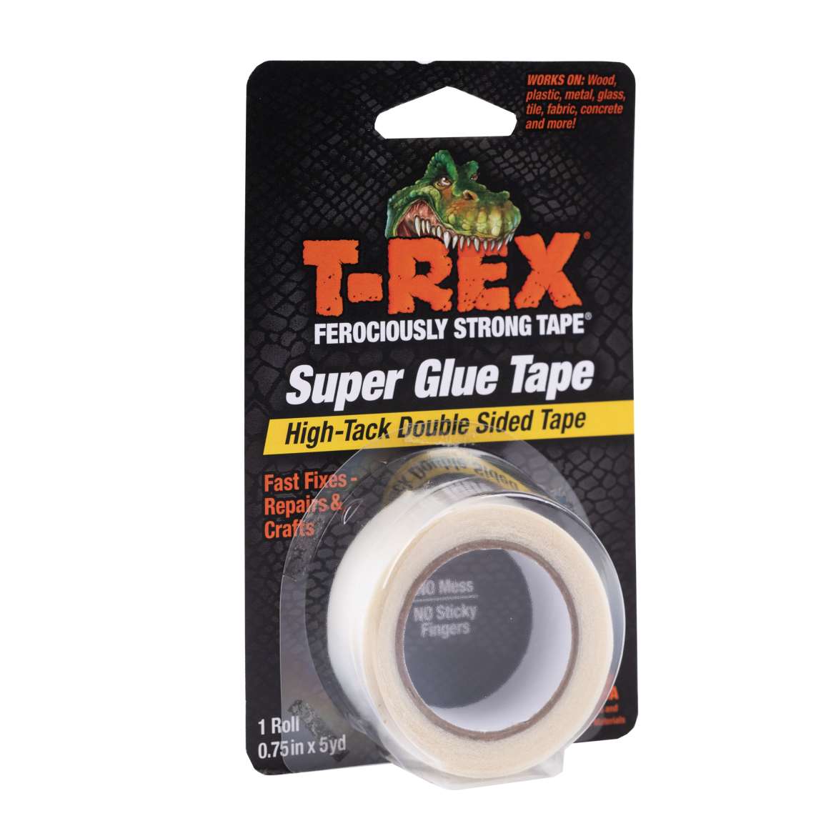 T-Rex® Double Sided Super Glue Tape - Clear, 0.75 in. x 5 yd.