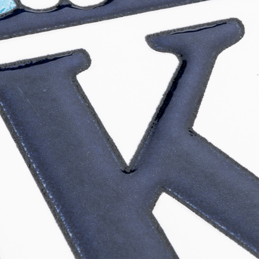 Sevillano Flora Address Letters K 2-1/8 in. x 4-3/8 in. Ceramic Wall Trim