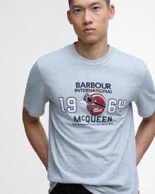 Giles Steve McQueen Graphic T-Shirt Grey Marl