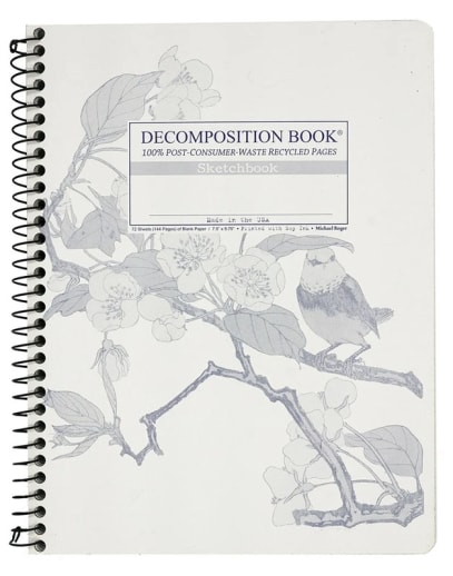 Sweet Pear Tree Decomposition Book (Blank Pages) 9.75" x 7.5"