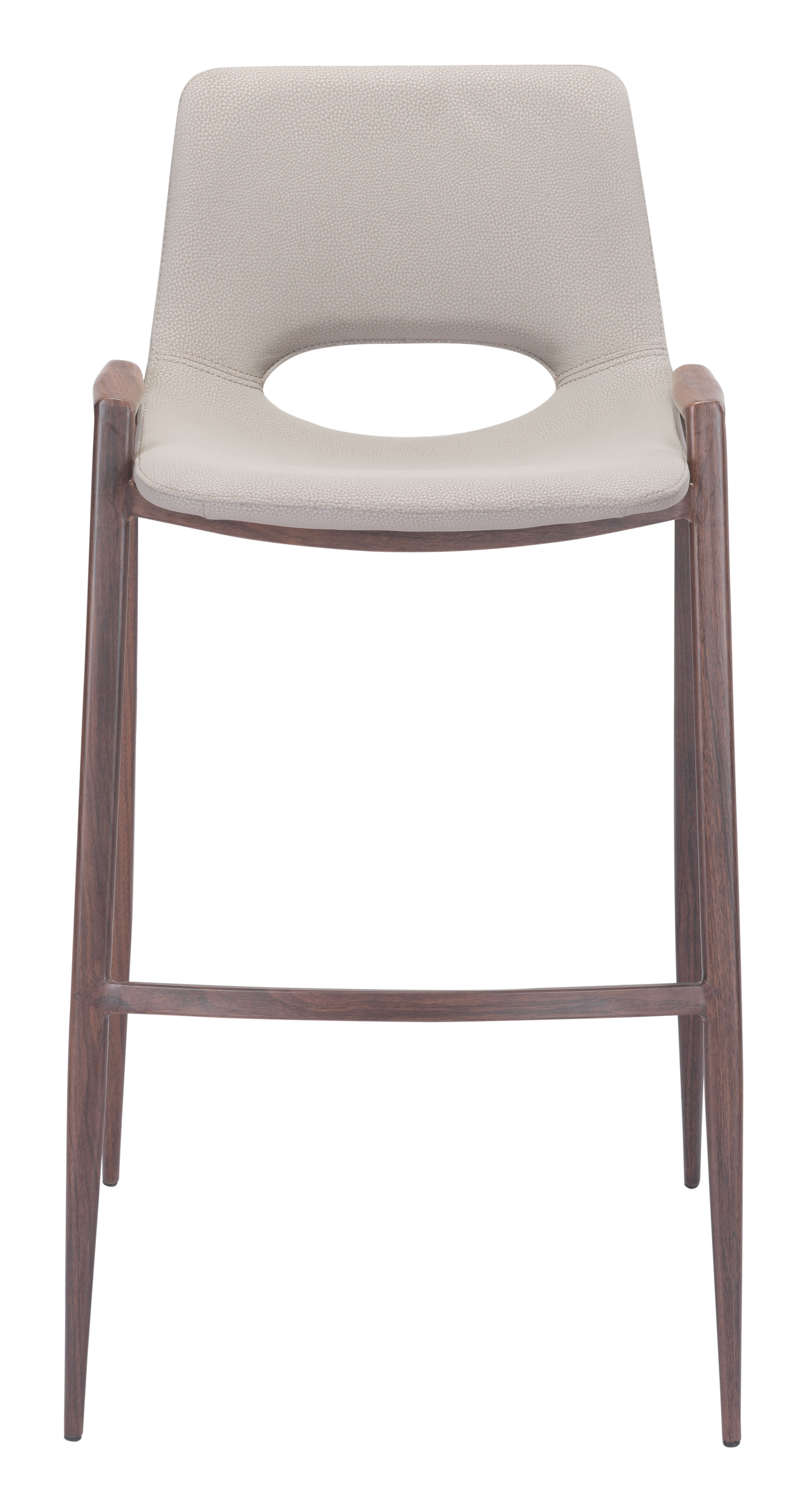 Desi Barstool (Set of 2) Beige & Walnut product image