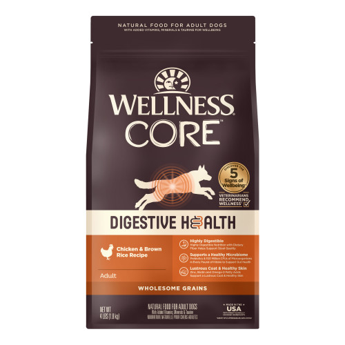 Wellness CORE Digestive Health Chicken & Brown Rice Front packaging