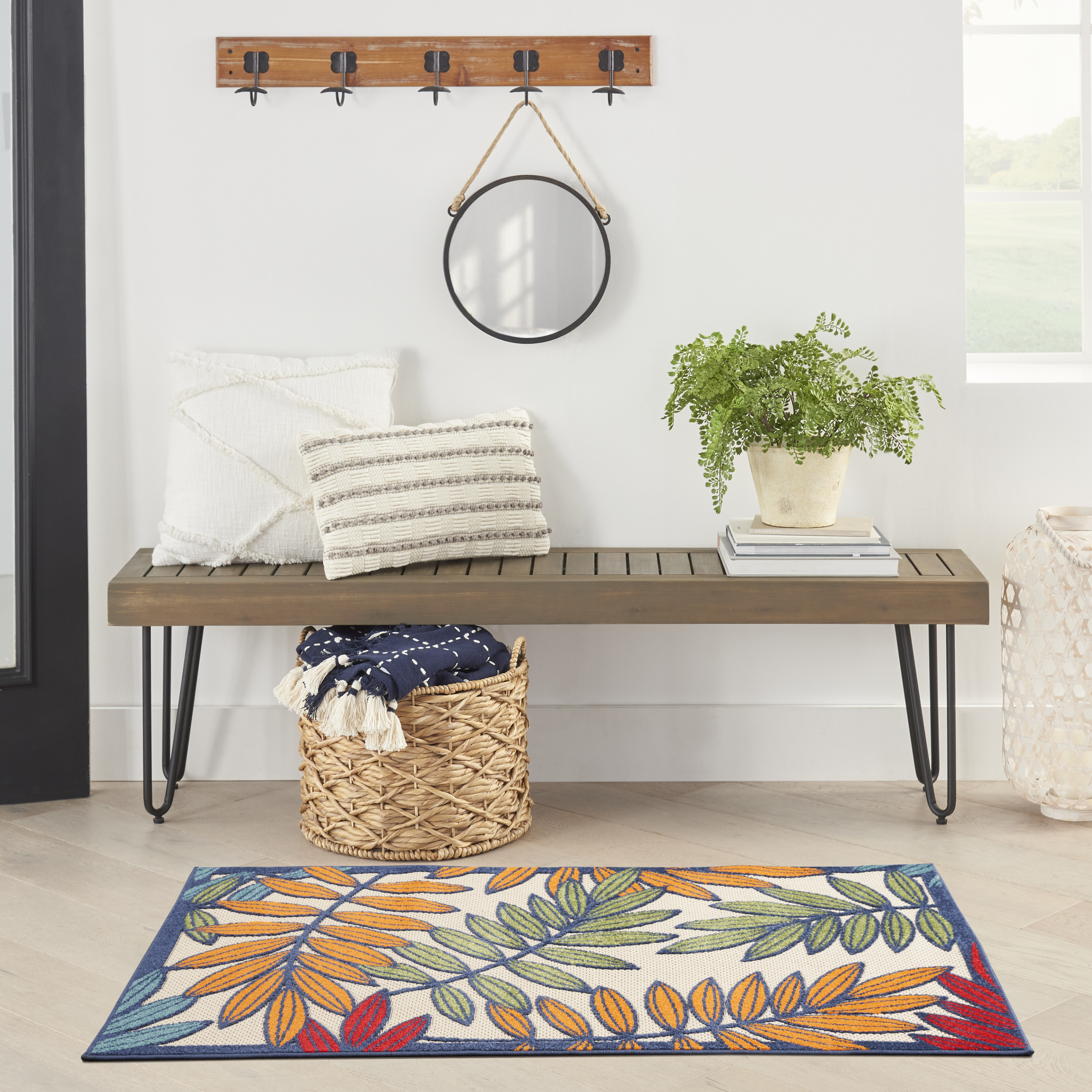 Nourison Aloha 3' x 5' Multicolor Tropical Rug