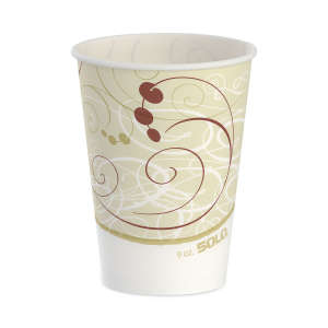 Solo, Symphony® Design Wax-Coated Paper Cold Cups, ProPlanet Seal, 9 oz, Multicolor