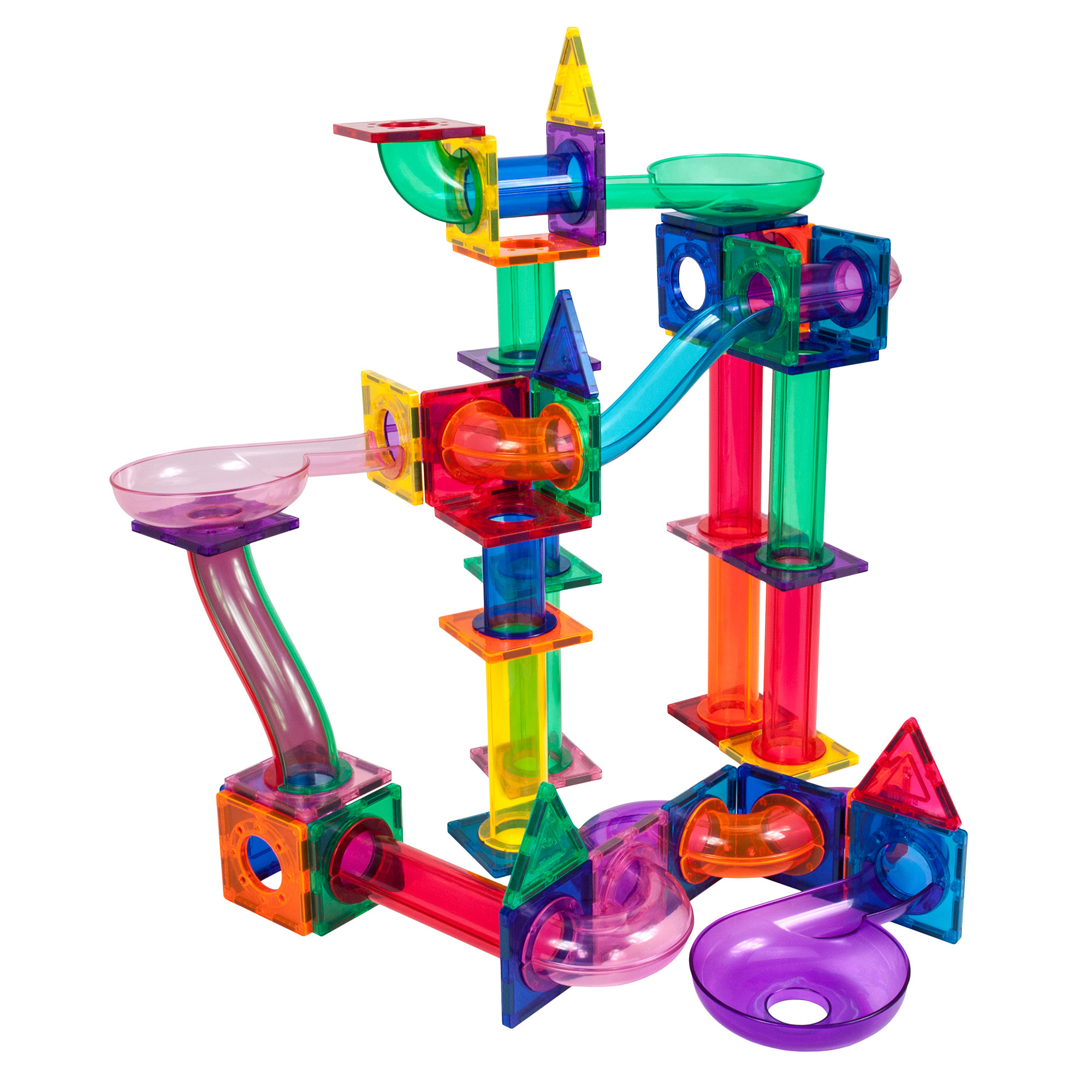 PicassoTiles Marble Run Building Blocks, 100 Pieces image number null